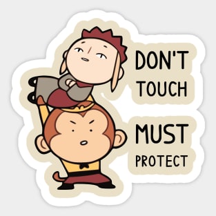 Don't Touch Must Protect Sticker